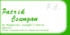 patrik csungan business card